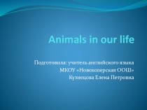 Презентация по английскому языку для 6 класса по теме Животные в нашей жизни