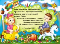 Предметно- развивающая среда в подготовительной группе