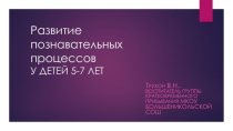Развитие познавательных процессов