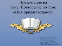 Презентация к уроку по теме Имя прилагательное