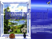 Презентация по окружающему миру на тему Птицы нашего края ( 3 класс)