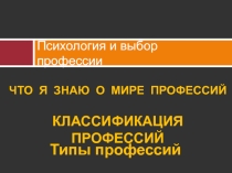 Презентация к занятию первому по программе Профориентация в 9 классе