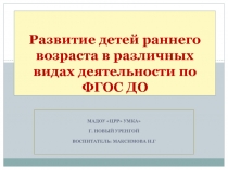 Развитие детей раннего возраста в различных видах деятельности по ФГОС ДО