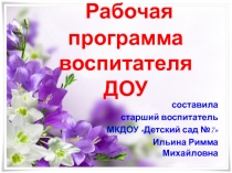 Рабочая программа