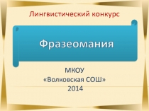 Презентация по русскому языку на тему Фразеология