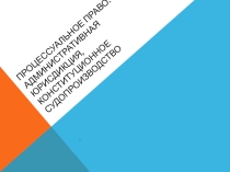 Презентация по обществознанию на тему Процессуальное праве: административная юрисдикция, конституционное судопроизводство