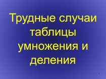 Таблица умножения и деления