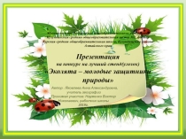 Экостенд на конкурс лучших стендов уголков