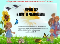 Презентация по окружающему миру на тему Луг и человек  (3 класс)