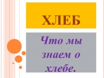 Что мы знаем о хлебе