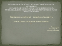 Презентация занятия кружка Путешествие по планете Земля на тему Растения и животные - символы государств