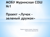 Презентация к проекту Лучок - зеленый дружок