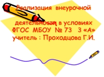 Презентация Реализация внеурочной деятельности