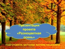 ПРЕЗЕНТАЦИЯ ПРОЕКТА РАЗНОЦВЕТНАЯ ОСЕНЬ
