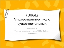 Презентация по английскому языку множественное число существительных