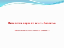 Интеллект-карта по теме Волокна (5 класс)