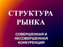 Экономическое значение конкуренции, структура рынка урок экономики (11 класс)