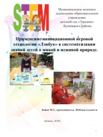 Применение инновационной игровой технологии Лэпбук в систематизации знаний детей о живой и неживой природе. Лэпбук Почва - источник жизни