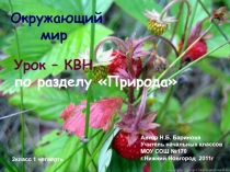 Презентация урок-КВН по разделу Природа