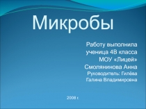 Исследовательская работа по теме Микробы
