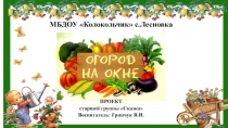 Презентация Огород на окне