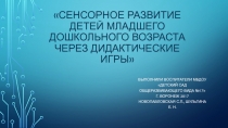 Презентация: Развитие сенсорных способностей у детей младшего дошкольного возраста через дидактические игры