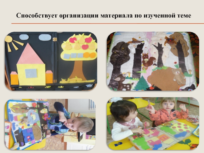 Презентация Развитие психических познавательных процессов у детей дошкольного возраста посредством внедрения игровых технологий Способствует организации материала по изученной теме Способствует организации материала по изученной теме
