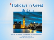 Презентация по английскому языку на тему Holidays (8 класс)