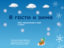Презентация по окружающему миру на тему  В гости к зиме.  ( 2 класс. )