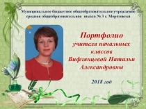 Портфолио учителя начальных классов Вифлянцевой Натальи Александровны