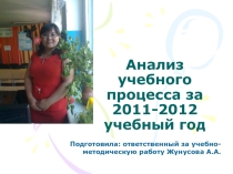 Презентация по теме Анализ учебного процесса