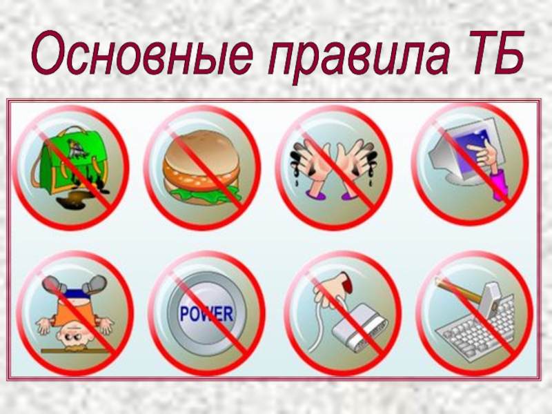 Презентация по информатике на тему Сервисы и услуги Интернента (10 класс) Основные правила ТБ Основные правила ТБ