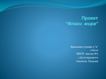 ПРОЕКТ  ФЛАГИ МИРА .