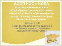 Презентация АООП НОО с НОДА с ТМНР