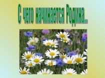 Классный час для 3 класса С чего начинается Родина...