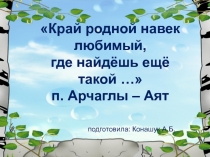 Презентация по окружающему миру на тему Моя малая родина
