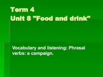 Презентация по английскому языку на тему Vocabulary and listening: Phrasal verbs: a campaign.  (8 grade)