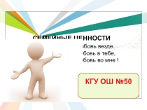 Урок самопознания: Семейные ценности