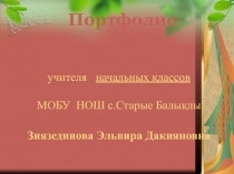 Портфолио учителя начальных классов