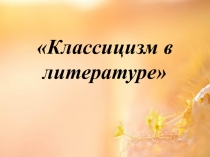 Презентация для урока в 9 классе, классицизм