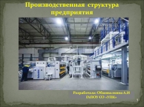 Производственная структура предприятия по дисциплине Экономика организации(предприятия)