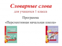 Презентация по русскому языку по ПНШ Словарь 1 класс