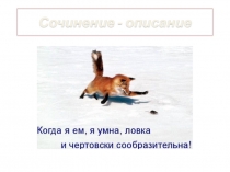 Презентация к сочинению Описание животного. Лиса