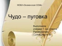 Презентация Проект Чудо пуговка