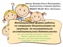 Презентация ведущих идей профессиональной деятельности