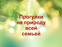 Презентация Прогулки на природу всей семьей