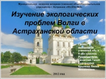Презентация Экологические проблемы реки Волги