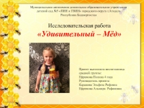 Презентация Исследовательский проект на тему Удивительный мёд