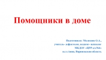 Презентация для дошкольников Помощники дома