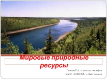 Презентация по теме Мировые природные ресурсы (10 класс)